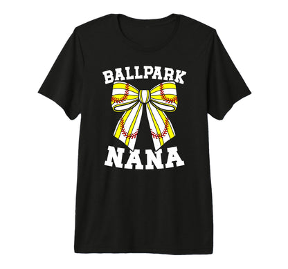 Ballpark Nana Grandma Softball T-Shirt - Custom Art Print Men Women - T-Shirt, Sweatshirt, Hoodie