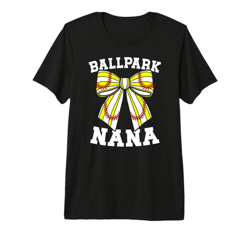 Ballpark Nana Grandma Softball T-Shirt - Custom Art Print Men Women - T-Shirt, Sweatshirt, Hoodie
