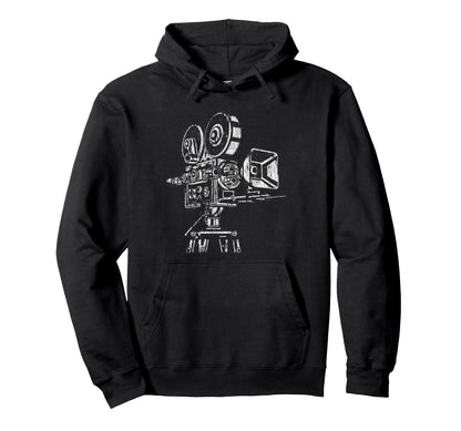 Film Lover 35Mm 70Mm Movie Camera Hoodie - Unique Graphic for Adults - T-Shirt, Sweatshirt, Hoodie