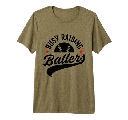 Busy Raising Ballers Baseball Cheer Mom T-Shirt - Trendy Graphic Men Women - T-Shirt, Sweatshirt, Hoodie