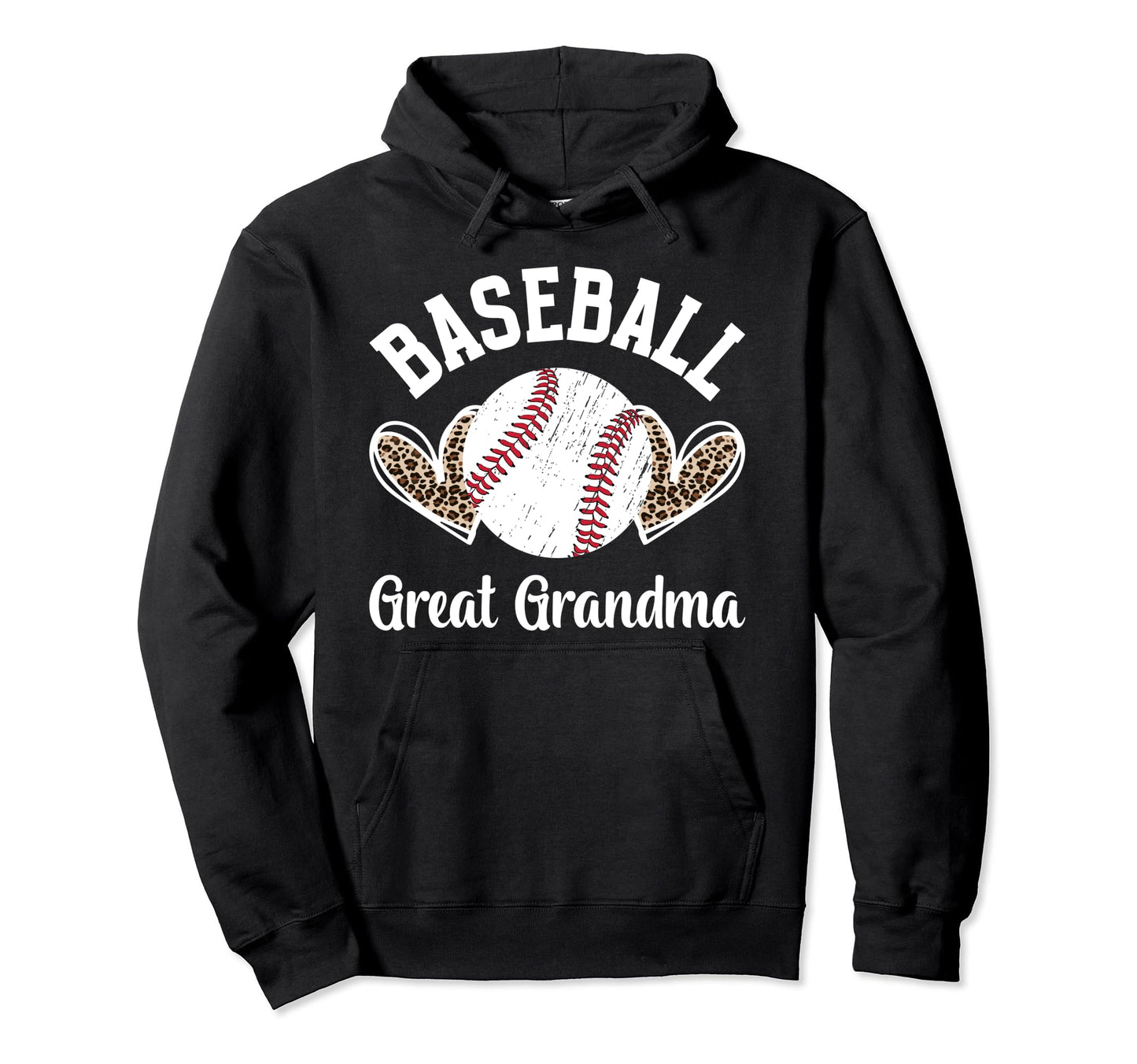 Baseball Great Grandma Hearts Baseball Hoodie - Unique Graphic Unisex - T-Shirt, Sweatshirt, Hoodie