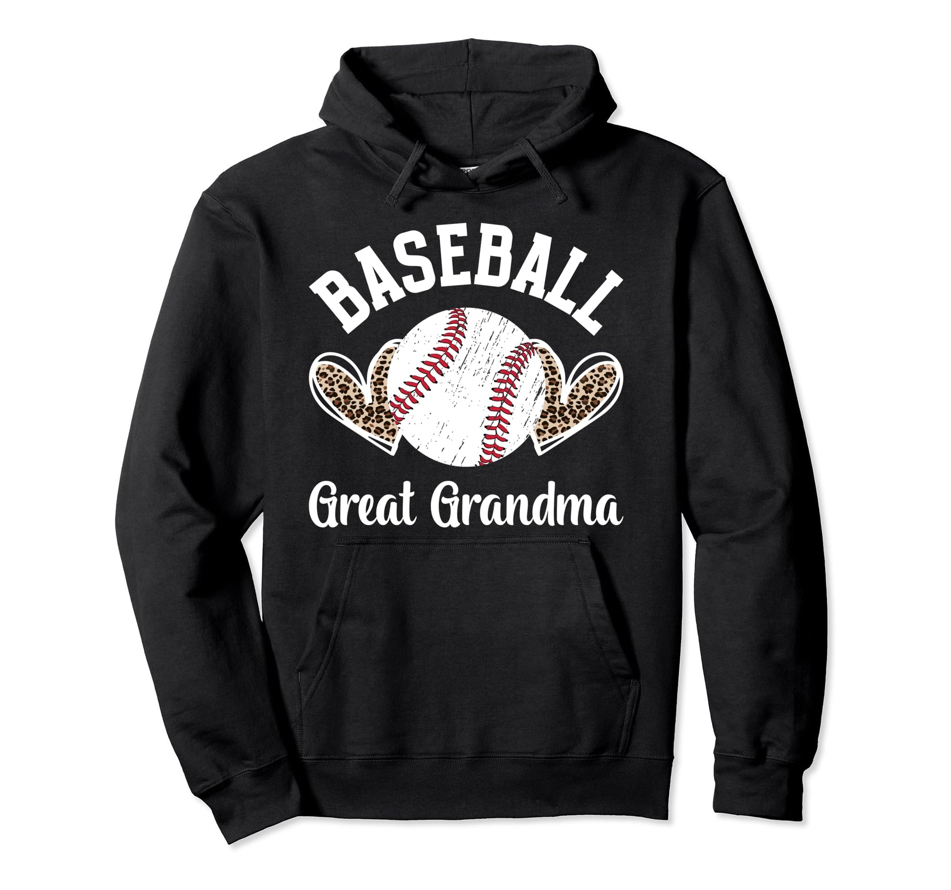 Baseball Great Grandma Hearts Baseball Hoodie - Unique Graphic Unisex - T-Shirt, Sweatshirt, Hoodie