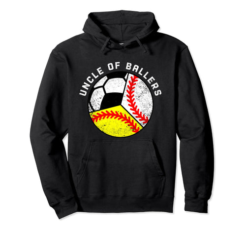 Uncle Ballers Funny Baseball Softball Hoodie - Novelty Apparel for Adults - T-Shirt, Sweatshirt, Hoodie