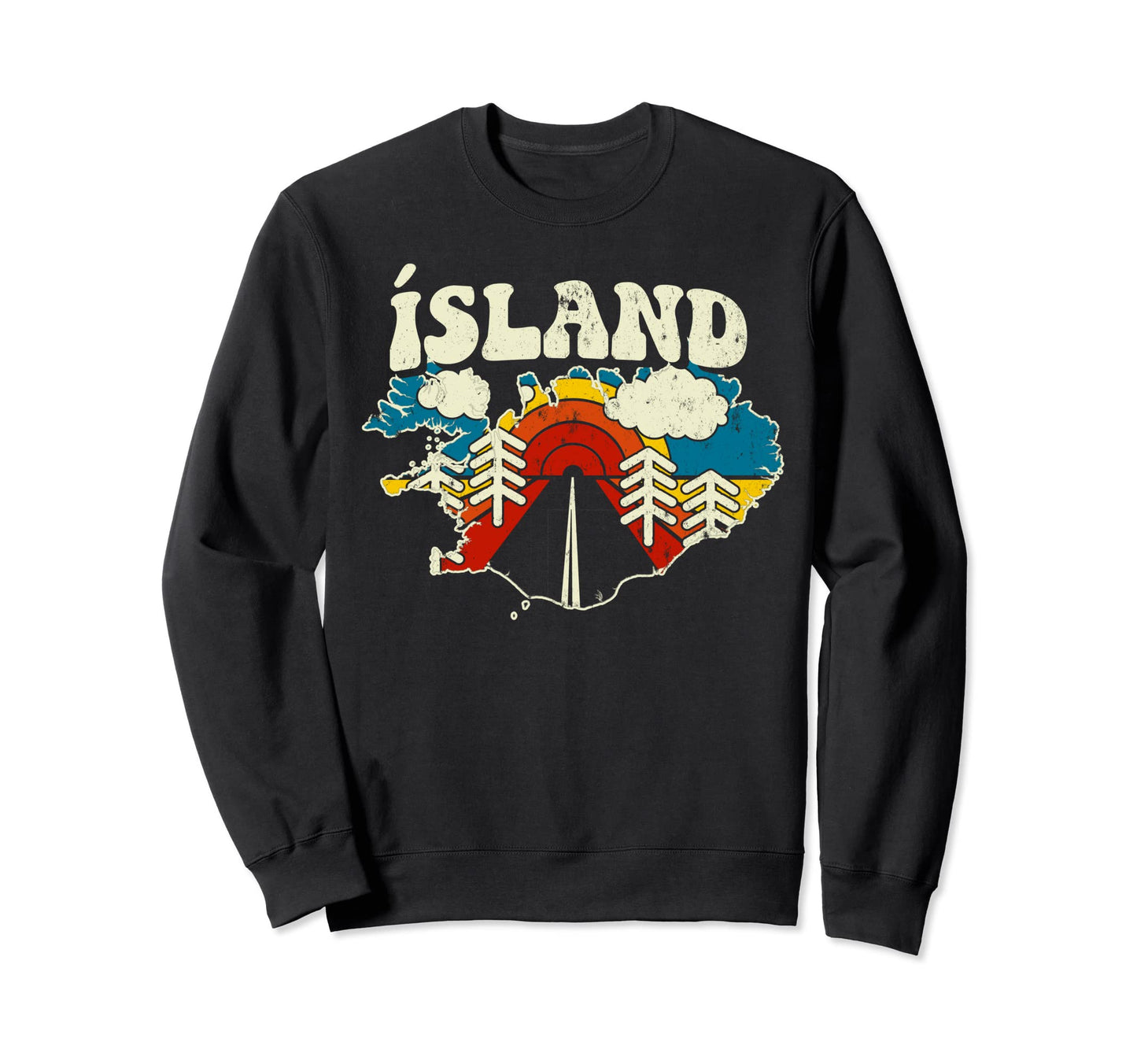 Iceland Icelandic Country Rainbow Sweatshirt - Novelty Apparel for Adults - T-Shirt, Sweatshirt, Hoodie