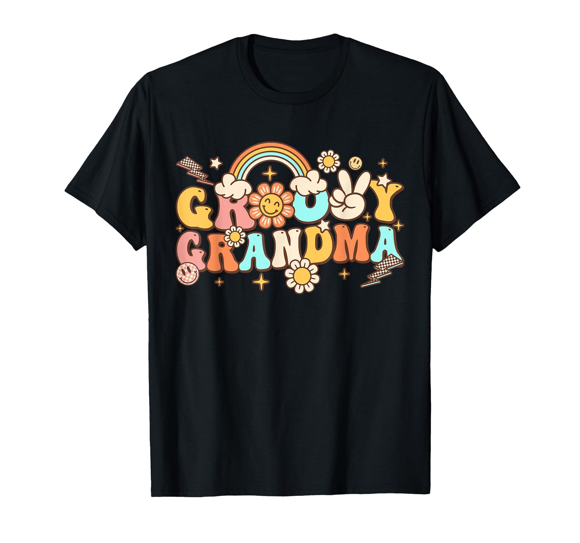 Groovy Grandma Hippie 70S Themed T-Shirt - Minimalist Print for Adults - T-Shirt, Sweatshirt, Hoodie