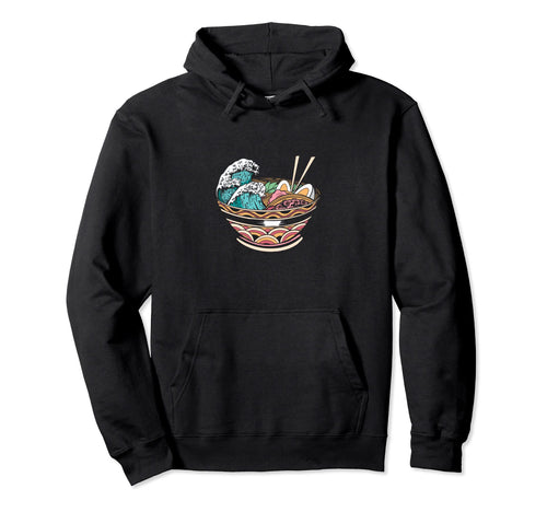Great Ramen Wave Japanese Japanese Hoodie - Graphic Print for Adults - T-Shirt, Sweatshirt, Hoodie