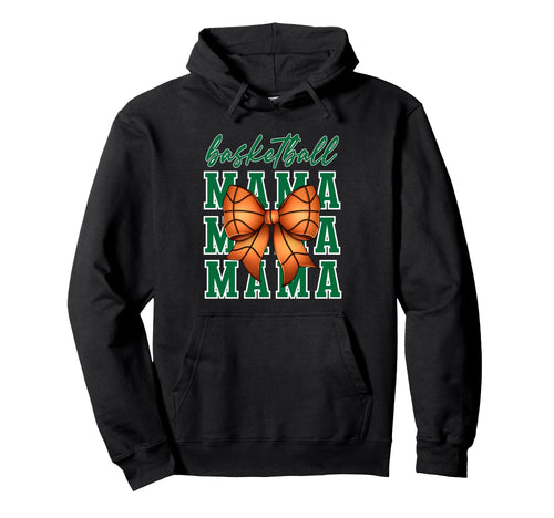 Basketball Mama Coquette Bow Game Day Hoodie - Custom Art Print Unisex - T-Shirt, Sweatshirt, Hoodie