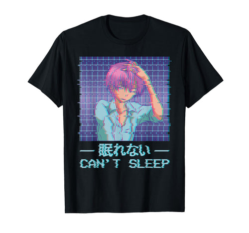 Sad Anime Japanese Vaporwave T-Shirt - Minimalist Print for Adults - T-Shirt, Sweatshirt, Hoodie