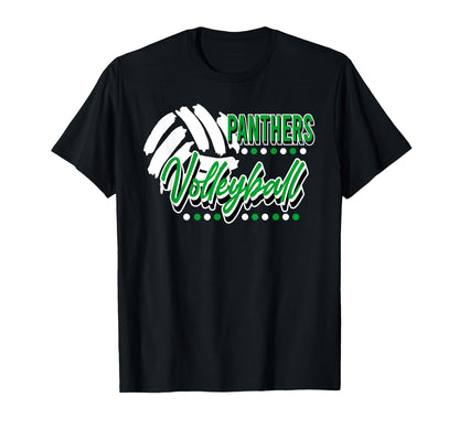 Green Panthers Volleyball Mom Game T-Shirt - Streetwear Style for Adults - T-Shirt, Sweatshirt, Hoodie