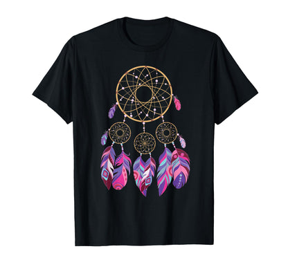 Dreamcatcher Boho Feathers 80S Dream T-Shirt - Custom Art Print Men Women - T-Shirt, Sweatshirt, Hoodie