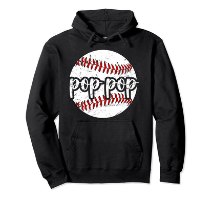 Pop Pop Proud Baseball Pop Pop Baseball Hoodie - Unique Graphic Unisex - T-Shirt, Sweatshirt, Hoodie