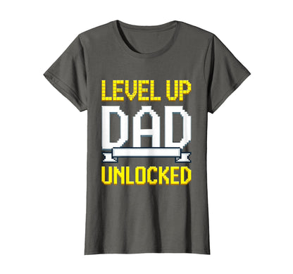 Level Up Dad Unlocked Funny Fathers Day T-Shirt - Graphic Print for Adults - T-Shirt, Sweatshirt, Hoodie
