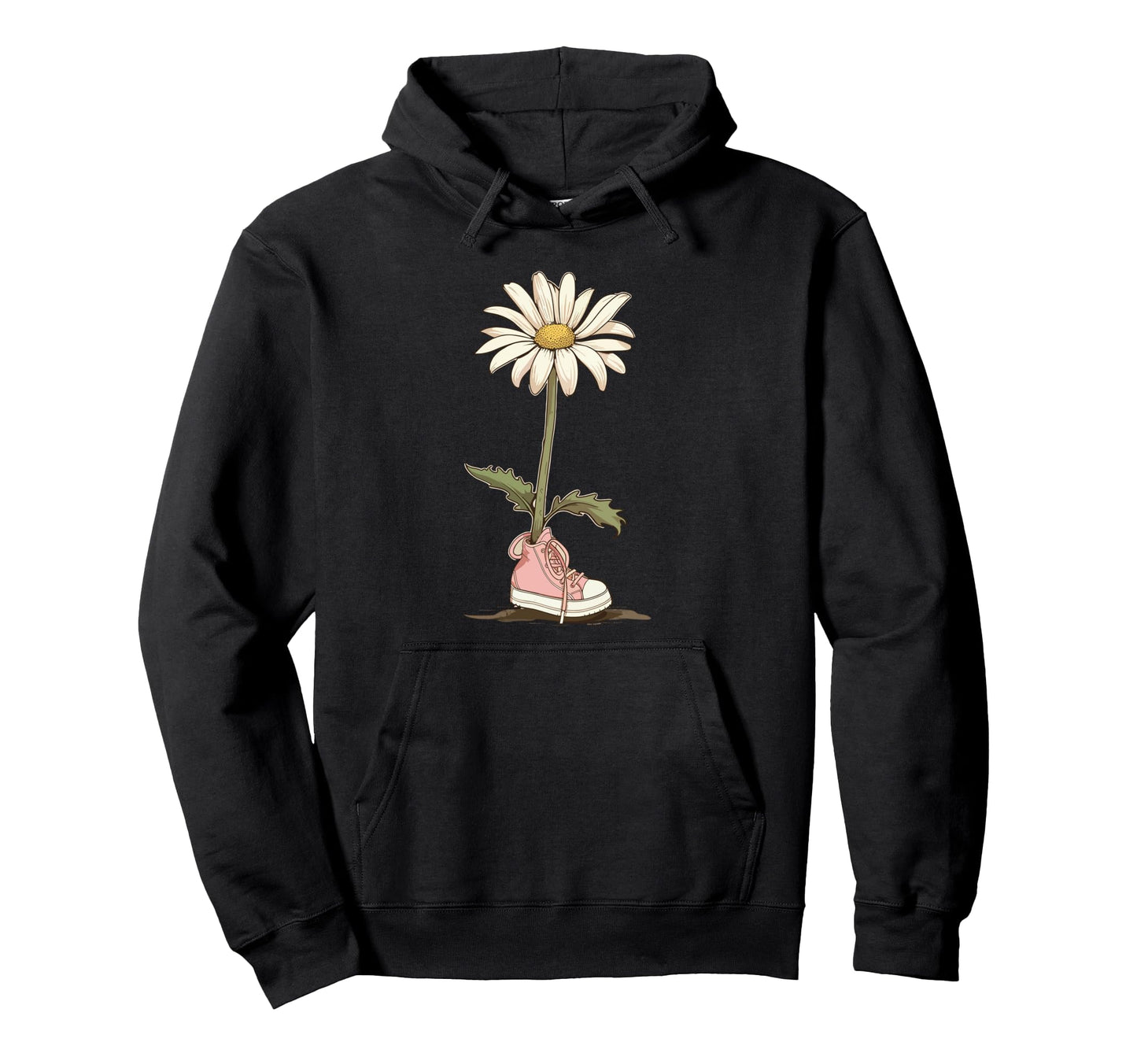 Boho Daisy Flower Botanical Wildflower Hoodie - Unique Graphic for Adults - T-Shirt, Sweatshirt, Hoodie