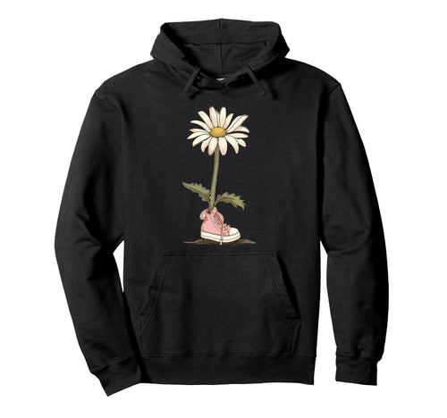 Boho Daisy Flower Botanical Wildflower Hoodie - Unique Graphic for Adults - T-Shirt, Sweatshirt, Hoodie