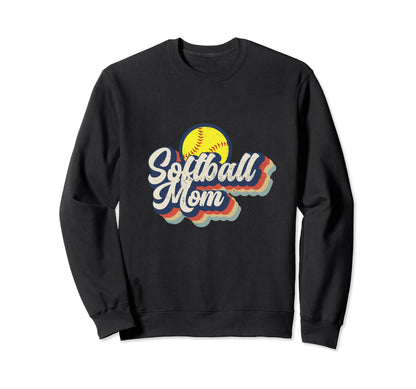 Softball Mom Softball Game Day Vibes Sweatshirt - Custom Art Print Unisex - T-Shirt, Sweatshirt, Hoodie