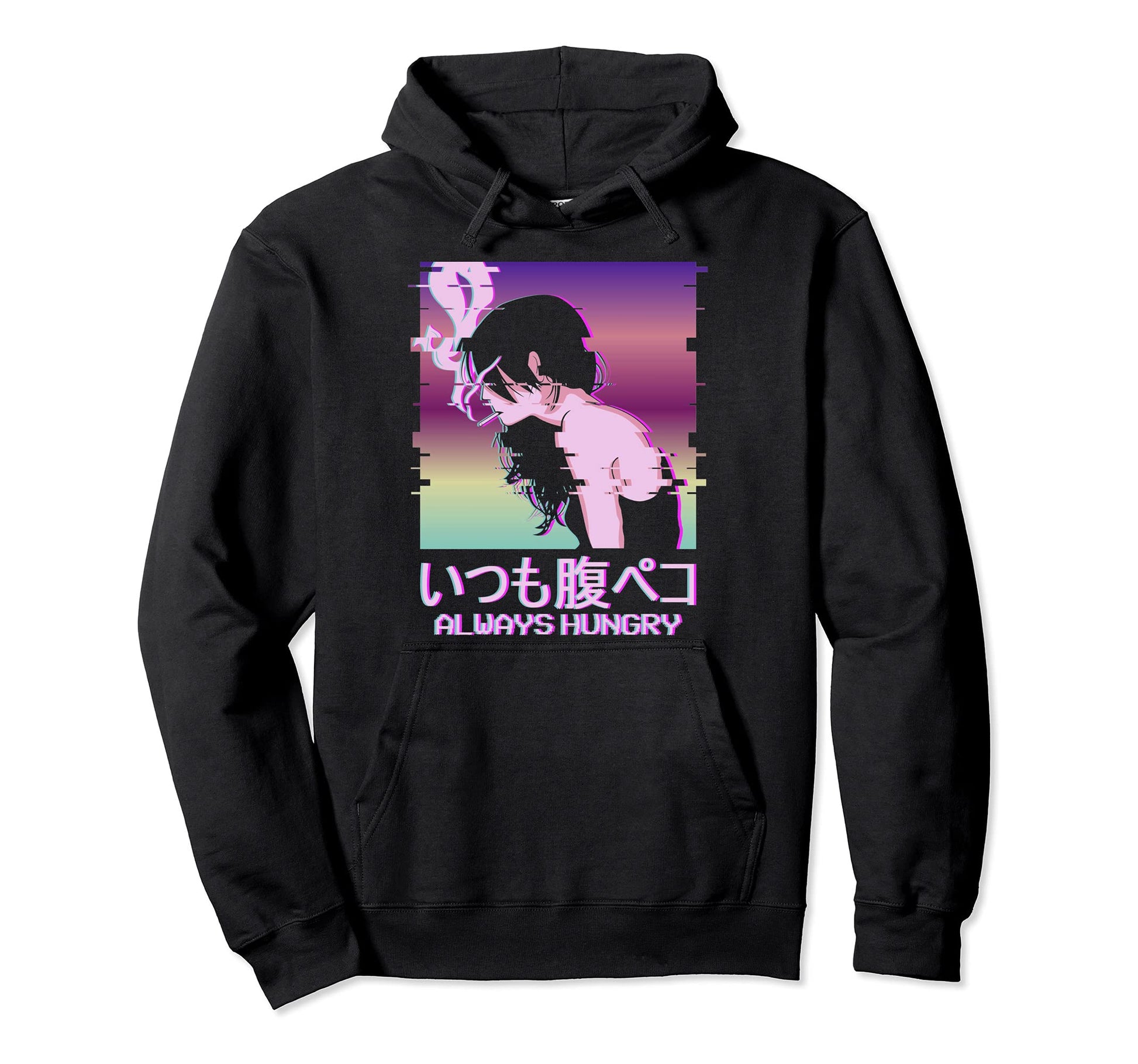 Always Hungry Lofi Vaporwave Aesthetic Hoodie - Fun Novelty Design Unisex - T-Shirt, Sweatshirt, Hoodie