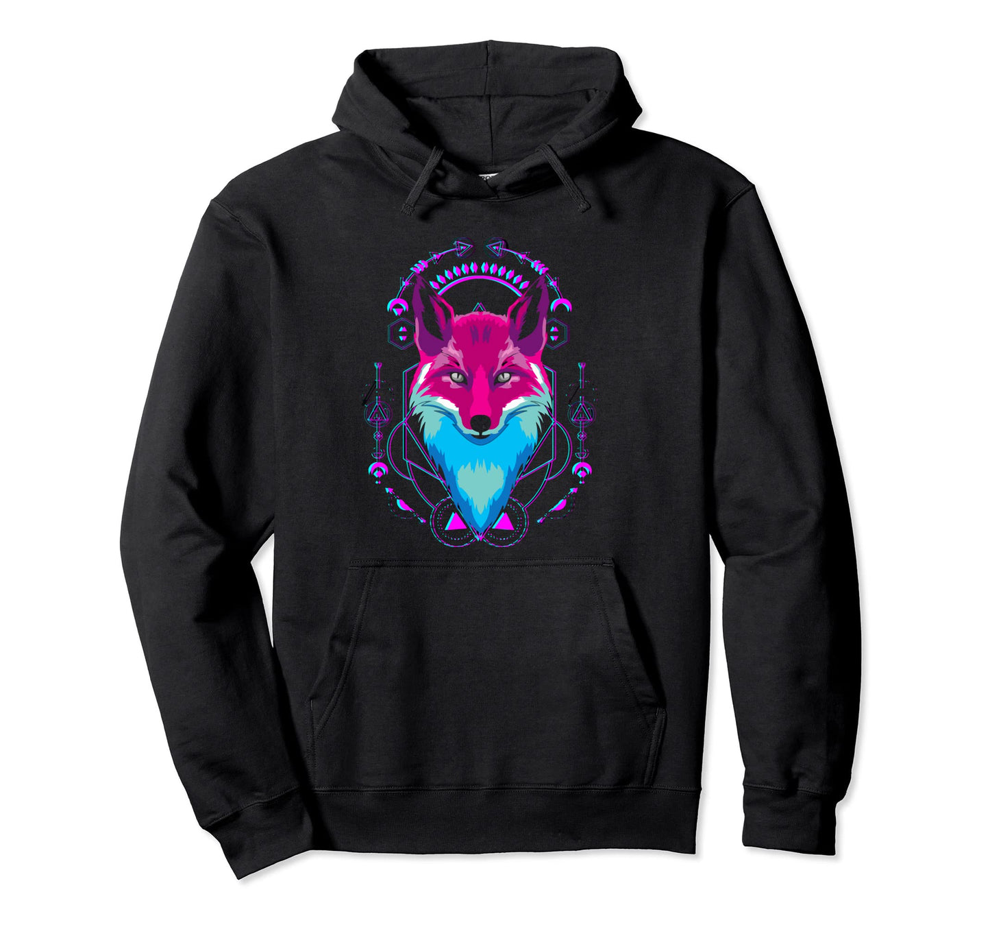 Glitch Fox Retrowave Synthwave Hoodie - Minimalist Print Men Women - T-Shirt, Sweatshirt, Hoodie