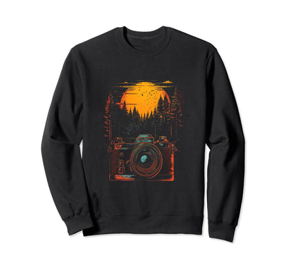 Photography Camera Forest Nature Sweatshirt - Unique Graphic for Adults - T-Shirt, Sweatshirt, Hoodie