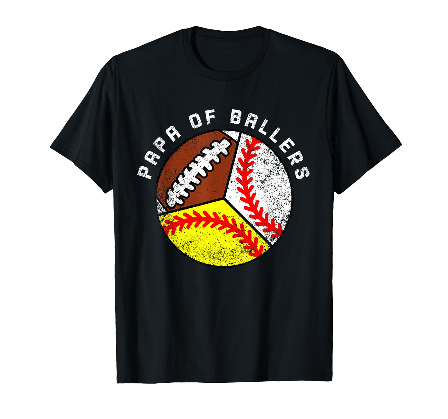 Papa Ballers Funny Baseball Softball T-Shirt - Streetwear Style for Adults - T-Shirt, Sweatshirt, Hoodie