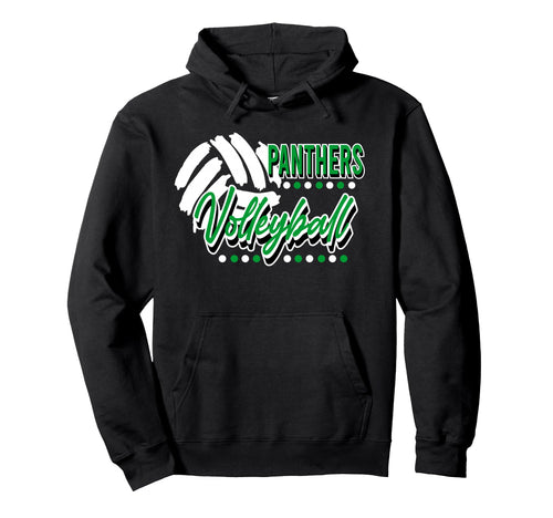 Green Panthers Volleyball Mom Game Day Hoodie - Novelty Apparel for Adults - T-Shirt, Sweatshirt, Hoodie