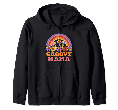 Groovy Mama 70S Aesthetic Nostalgia Sweatshirt - Streetwear Style Unisex - T-Shirt, Sweatshirt, Hoodie