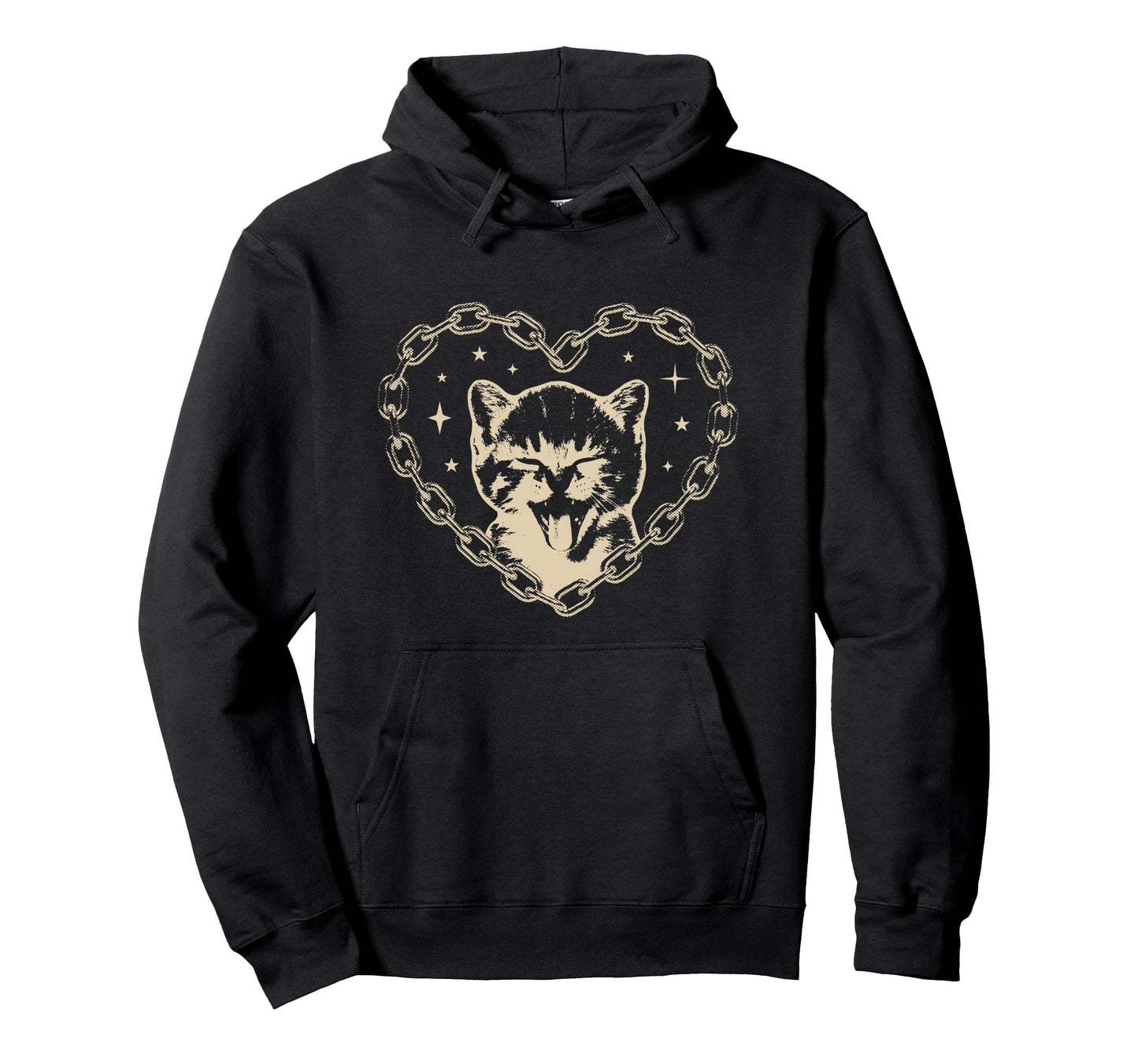 Y2K Cat Heart Emo Goth 90S 2000S Hoodie - Novelty Apparel Men Women - T-Shirt, Sweatshirt, Hoodie