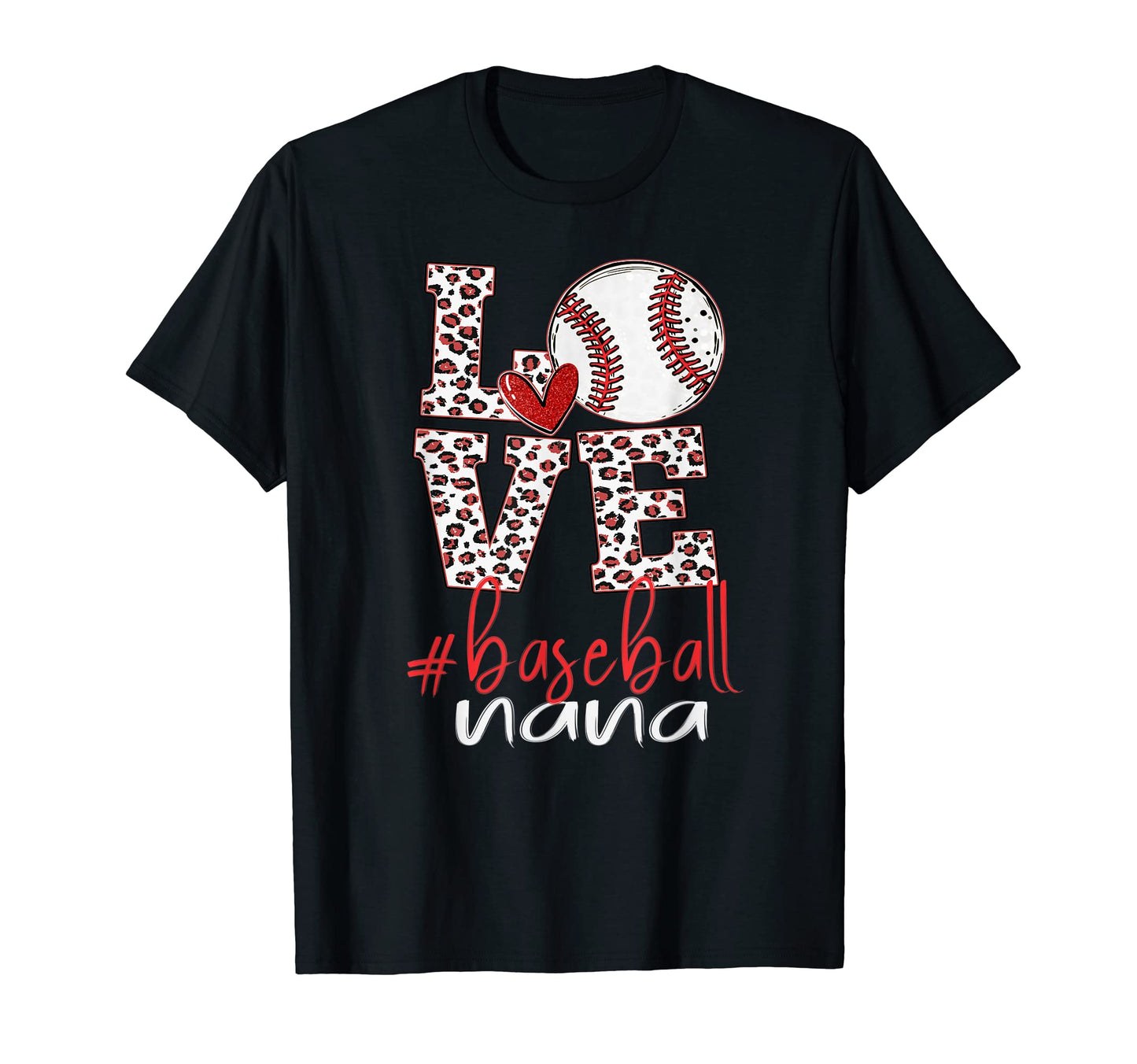 Baseball Nana Leopard Baseball Nana T-Shirt - Trendy Graphic for Adults - T-Shirt, Sweatshirt, Hoodie