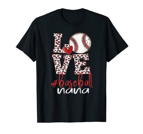 Baseball Nana Leopard Baseball Nana T-Shirt - Trendy Graphic for Adults - T-Shirt, Sweatshirt, Hoodie
