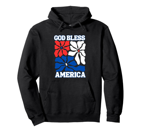 God Bless America Abstract Boho Hoodie - Casual Everyday Wear Unisex - T-Shirt, Sweatshirt, Hoodie