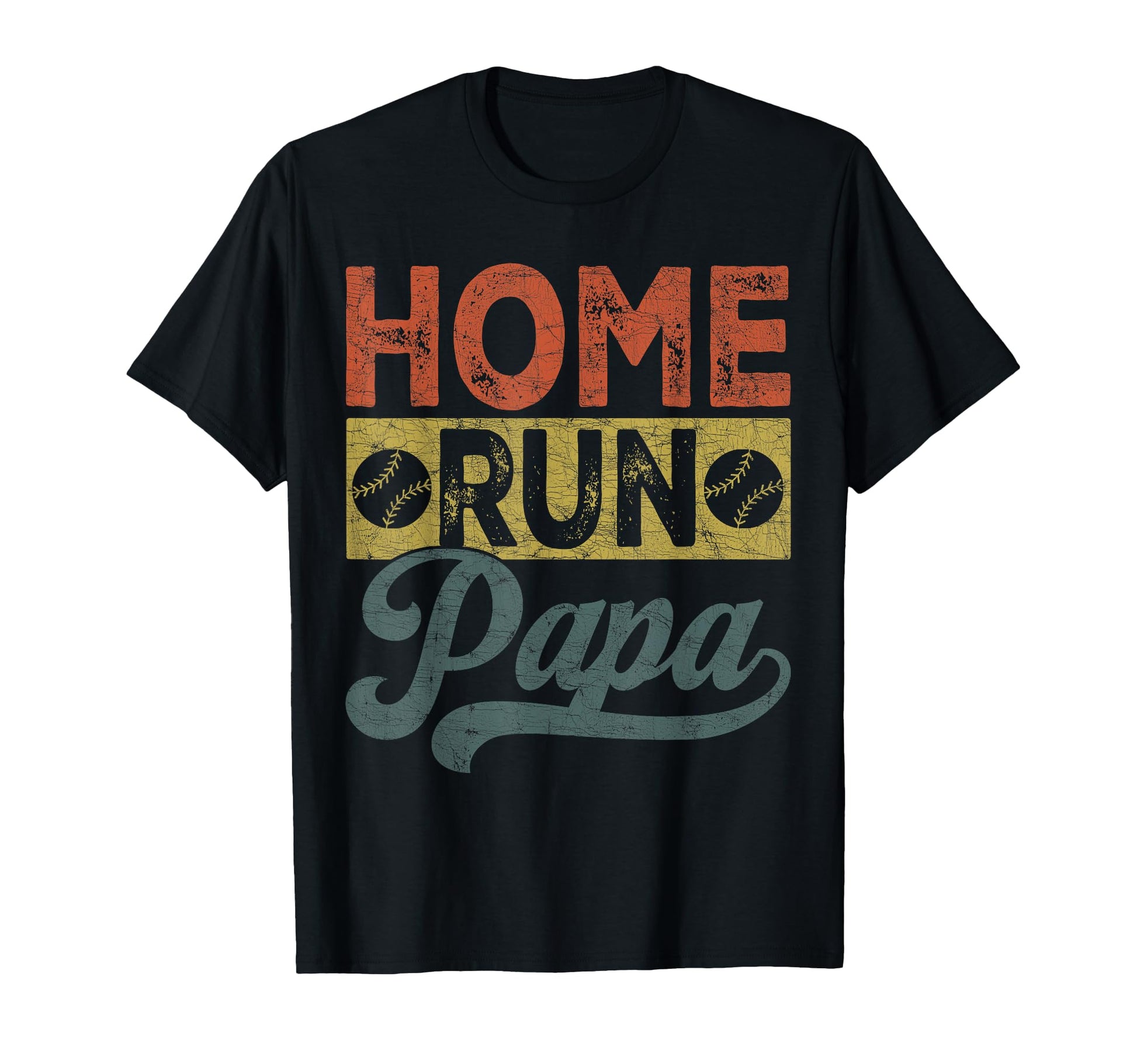 Grandpa Baseball Home Run Papa T-Shirt - Novelty Apparel Men Women - T-Shirt, Sweatshirt, Hoodie