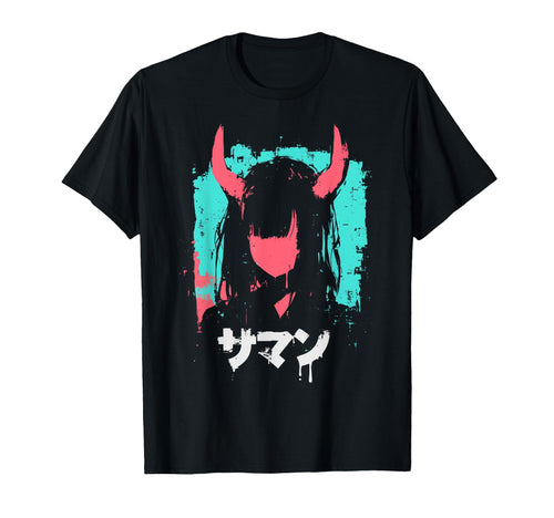 Goth Grunge Demon Anime Waifu T-Shirt - Casual Everyday Wear Men Women - T-Shirt, Sweatshirt, Hoodie