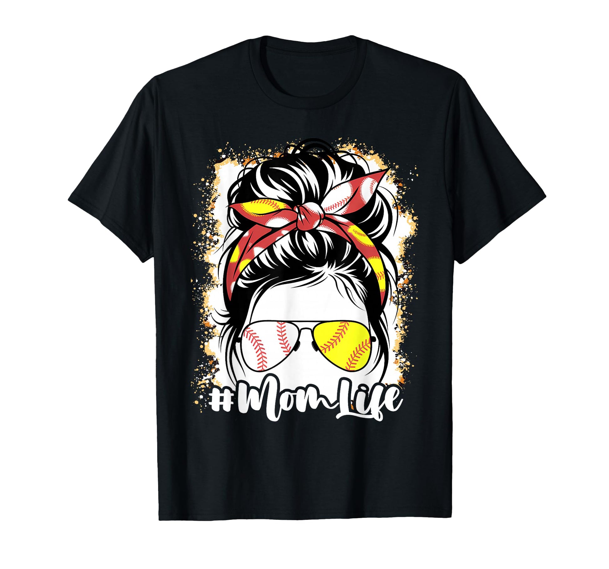 Mom Life Softball Baseball Mothers Day T-Shirt - Unique Graphic Unisex - T-Shirt, Sweatshirt, Hoodie
