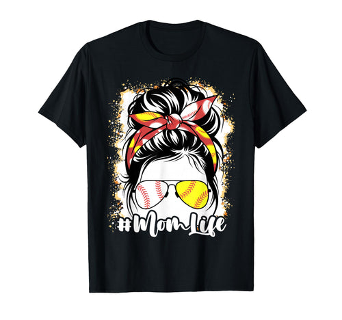 Mom Life Softball Baseball Mothers Day T-Shirt - Unique Graphic Unisex - T-Shirt, Sweatshirt, Hoodie