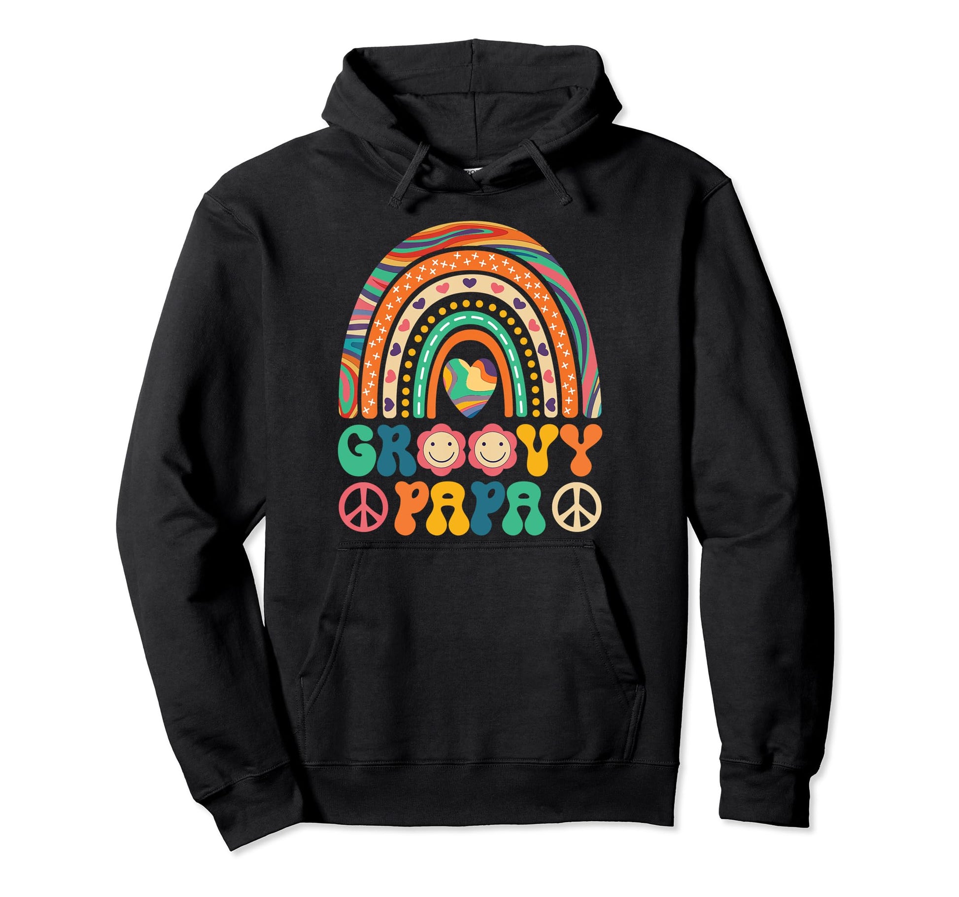 Groovy Papa Matching Family 1St Hoodie - Custom Art Print Men Women - T-Shirt, Sweatshirt, Hoodie
