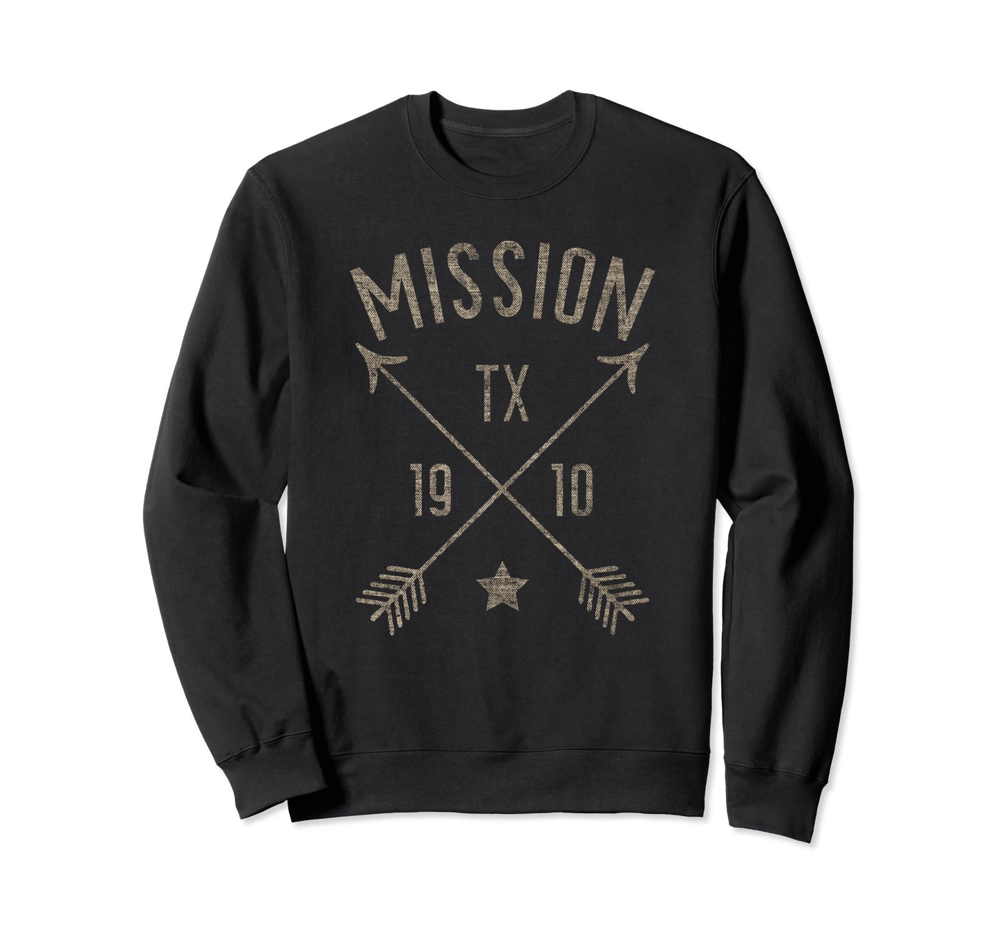 Mission Tx Distressed Boho Arrows Sweatshirt - Unique Graphic Men Women - T-Shirt, Sweatshirt, Hoodie