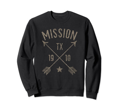 Mission Tx Distressed Boho Arrows Sweatshirt - Unique Graphic Men Women - T-Shirt, Sweatshirt, Hoodie