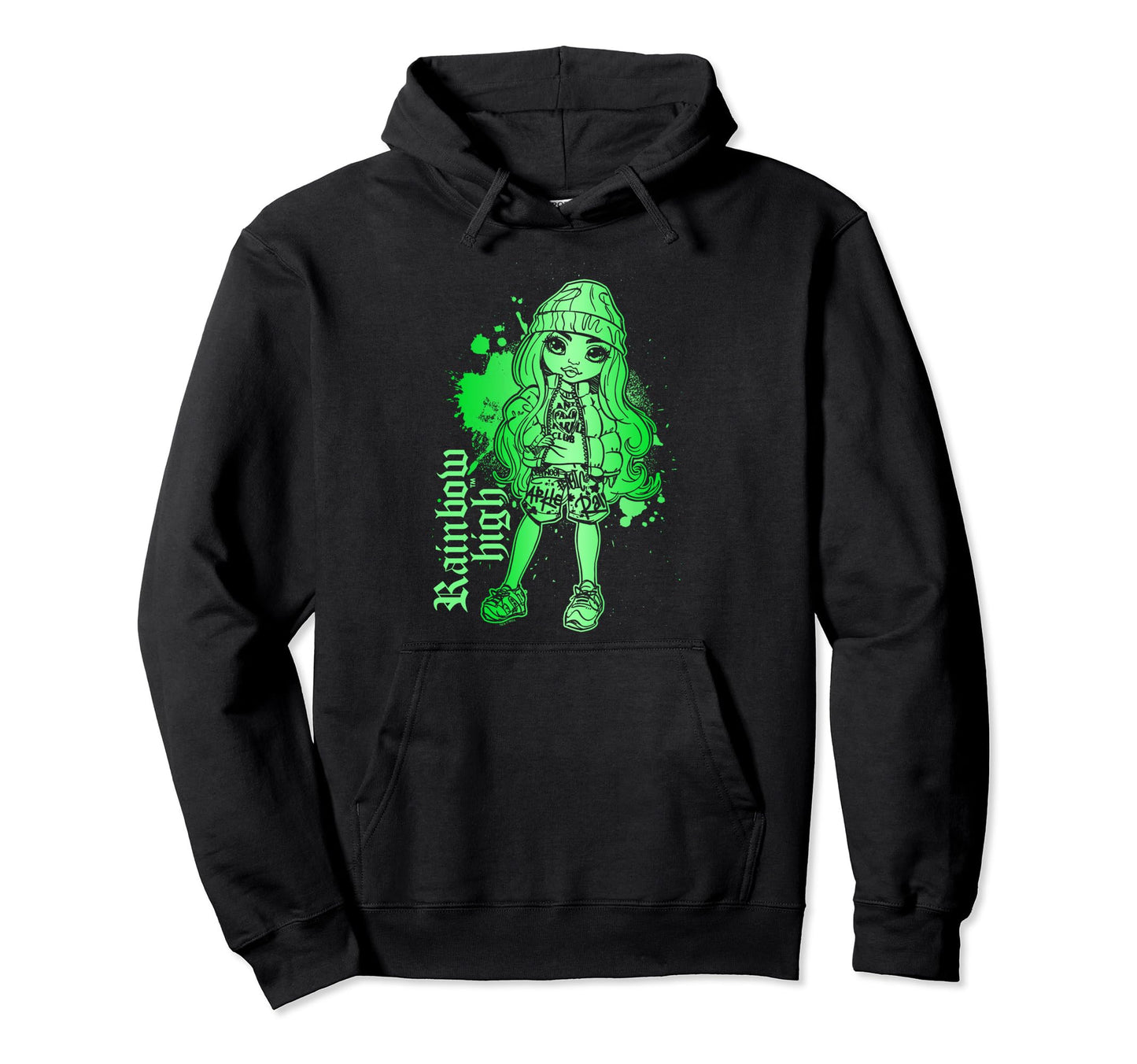 Rainbow High Jade Hunter Green Paint Hoodie - Minimalist Print Men Women - T-Shirt, Sweatshirt, Hoodie