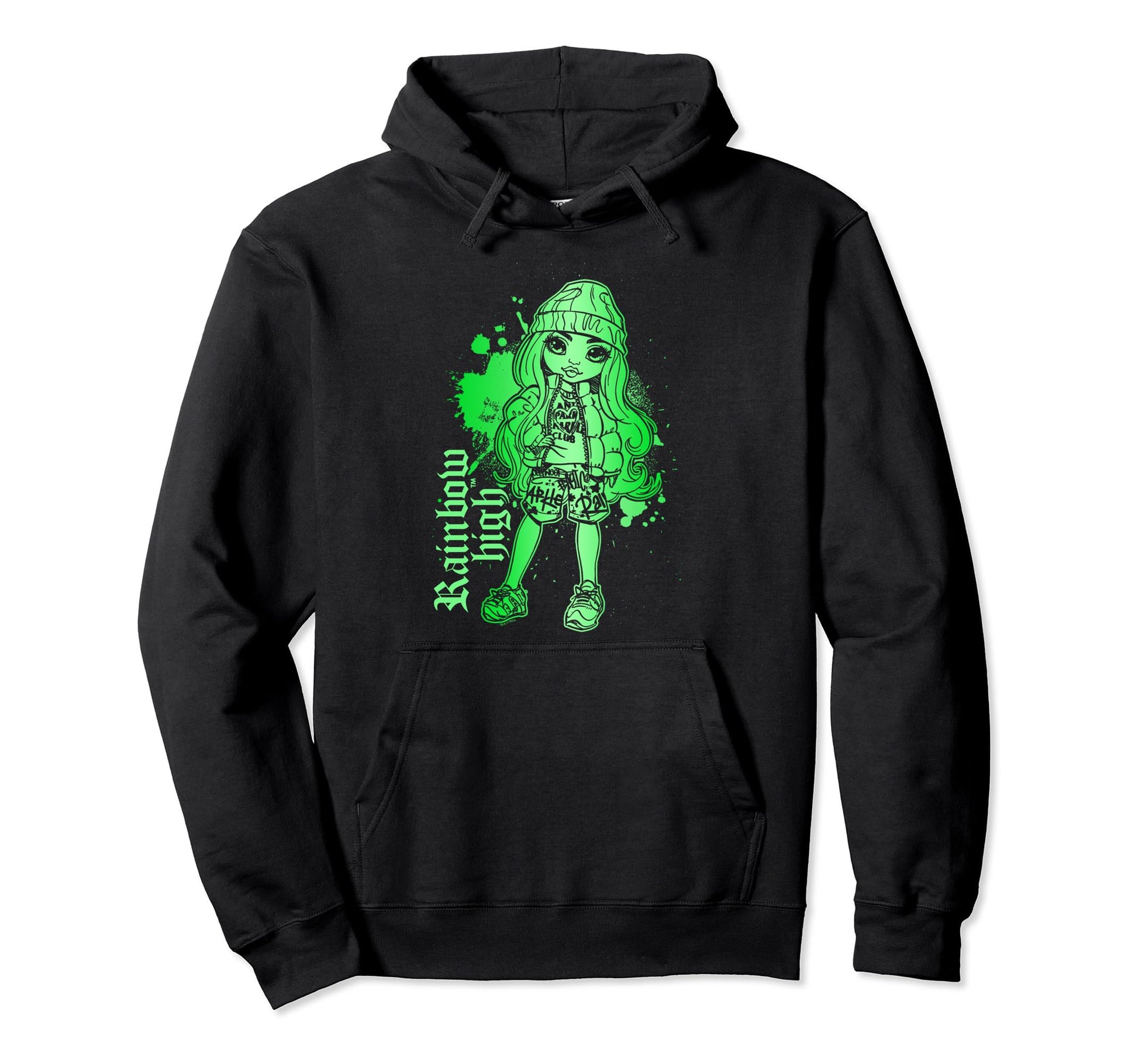 Rainbow High Jade Hunter Green Paint Hoodie - Minimalist Print Men Women - T-Shirt, Sweatshirt, Hoodie