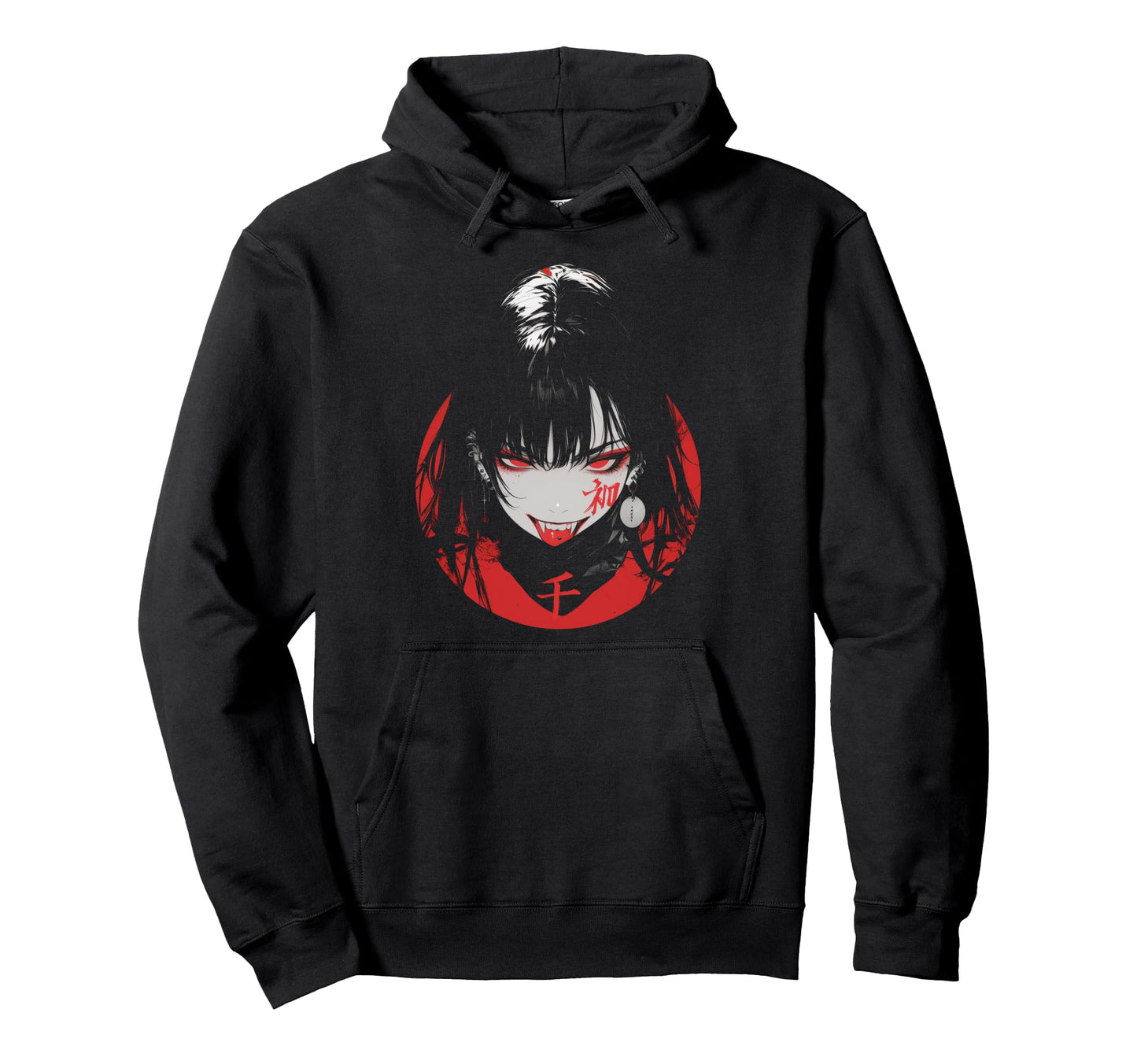 Goth Grunge Demon Anime Waifu Horror Alt Hoodie - Trendy Graphic Men Women - T-Shirt, Sweatshirt, Hoodie