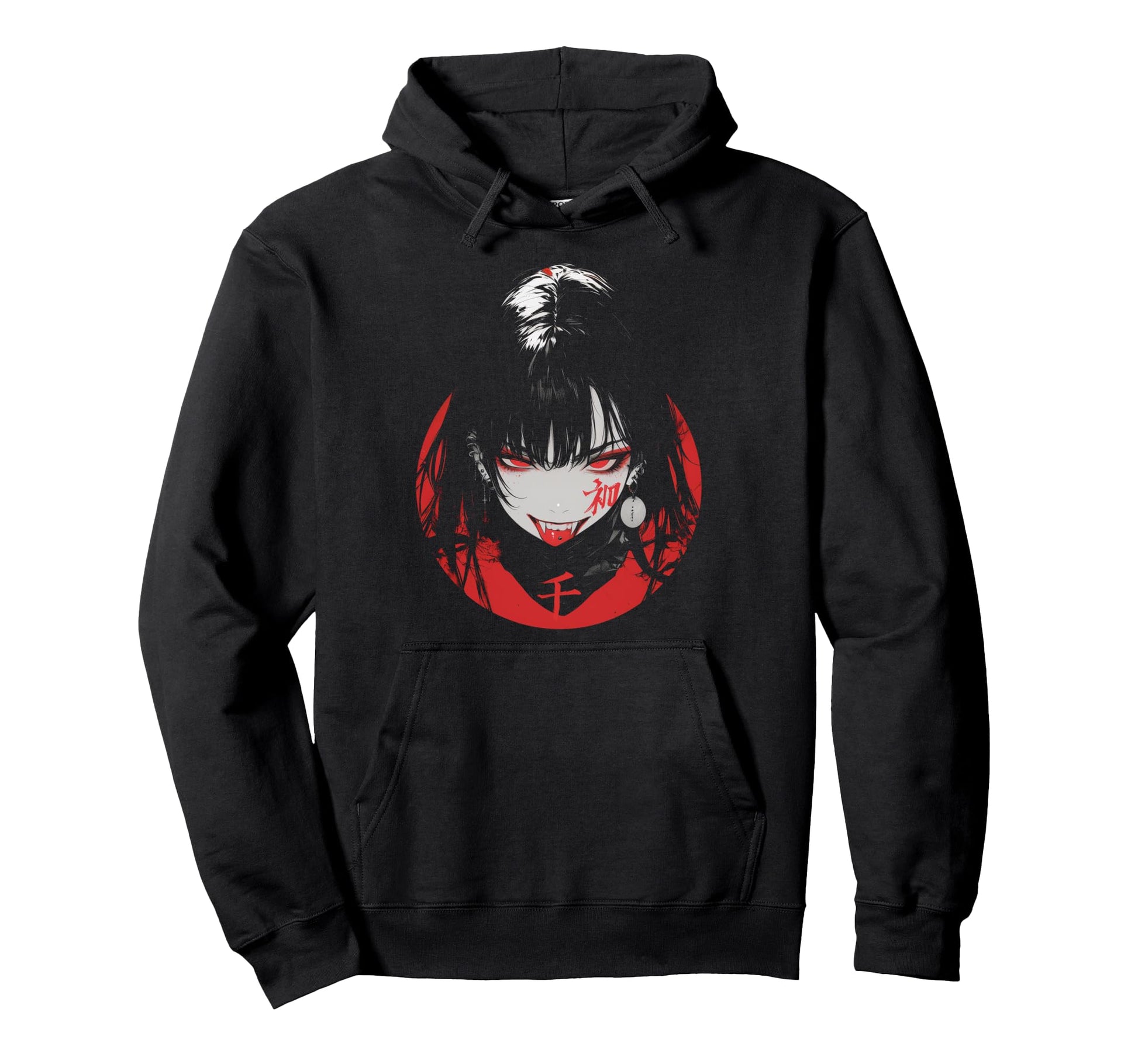 Goth Grunge Demon Anime Waifu Horror Alt Hoodie - Trendy Graphic Men Women - T-Shirt, Sweatshirt, Hoodie
