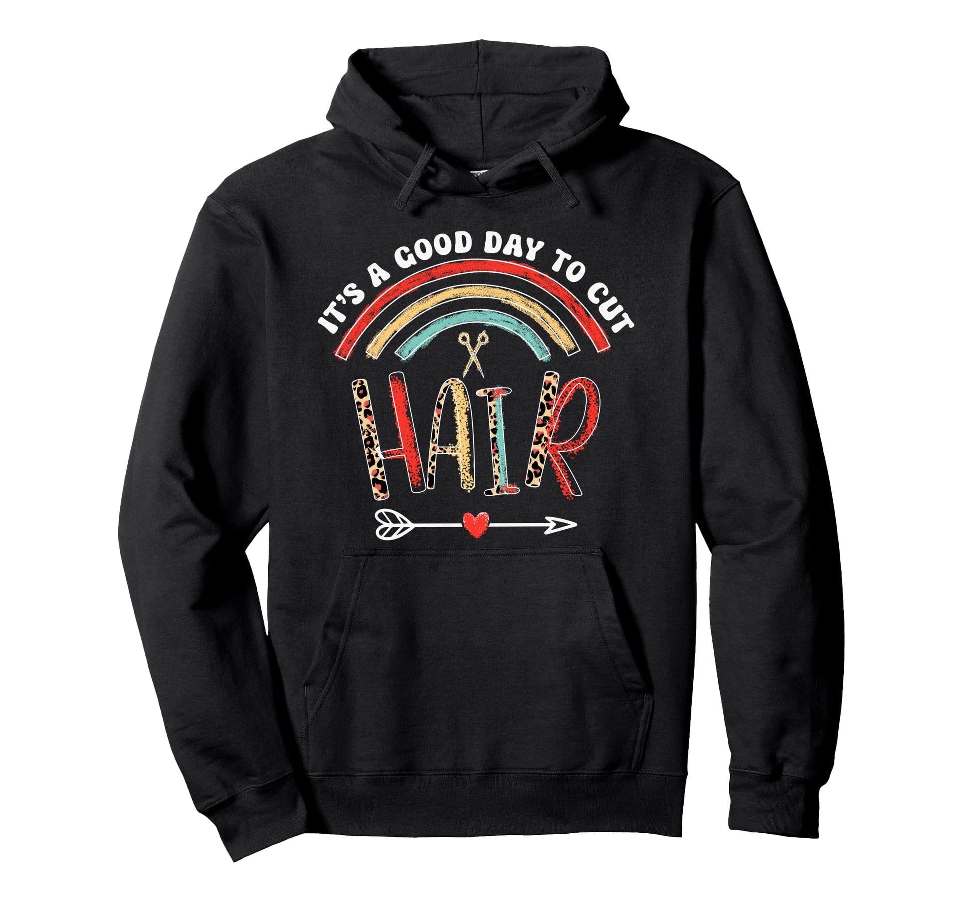 Hair Stylist Barber Rainbow Salon Hoodie - Casual Everyday Wear Men Women - T-Shirt, Sweatshirt, Hoodie
