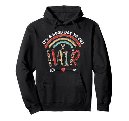Hair Stylist Barber Rainbow Salon Hoodie - Casual Everyday Wear Men Women - T-Shirt, Sweatshirt, Hoodie