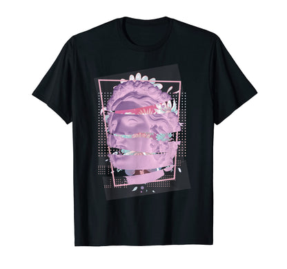 Aesthetic Greek Statue Pastel Flowers T-Shirt - Aesthetic Graphic Unisex - T-Shirt, Sweatshirt, Hoodie