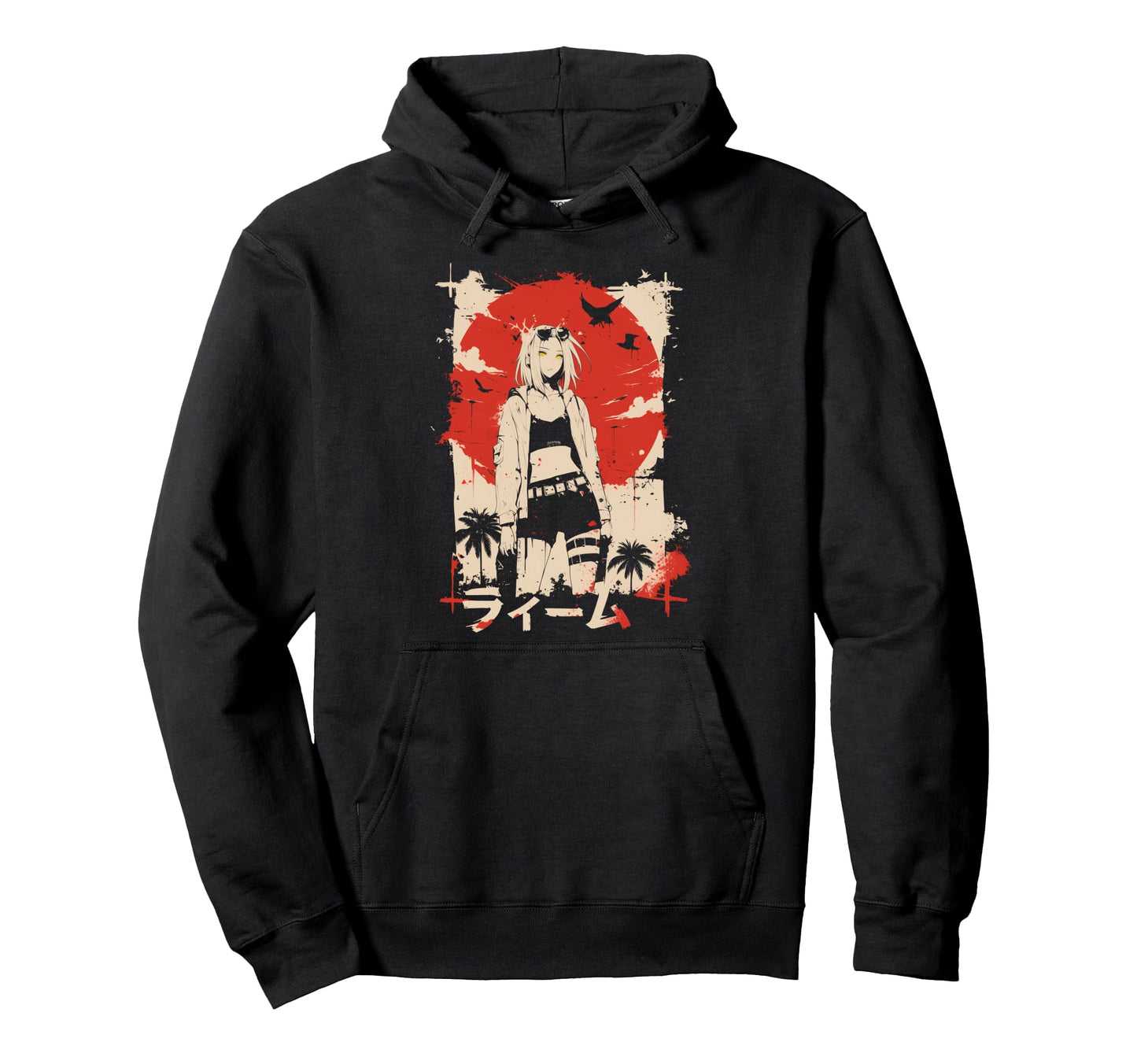 Goth Grunge Demon Anime Waifu Horror Alt Hoodie - Aesthetic Graphic Unisex - T-Shirt, Sweatshirt, Hoodie