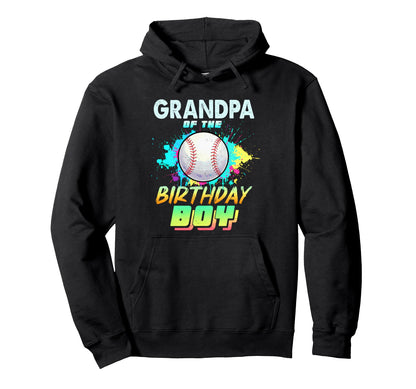 Grandpa Birthday Baseball Matching Hoodie - Custom Art Print Men Women - T-Shirt, Sweatshirt, Hoodie