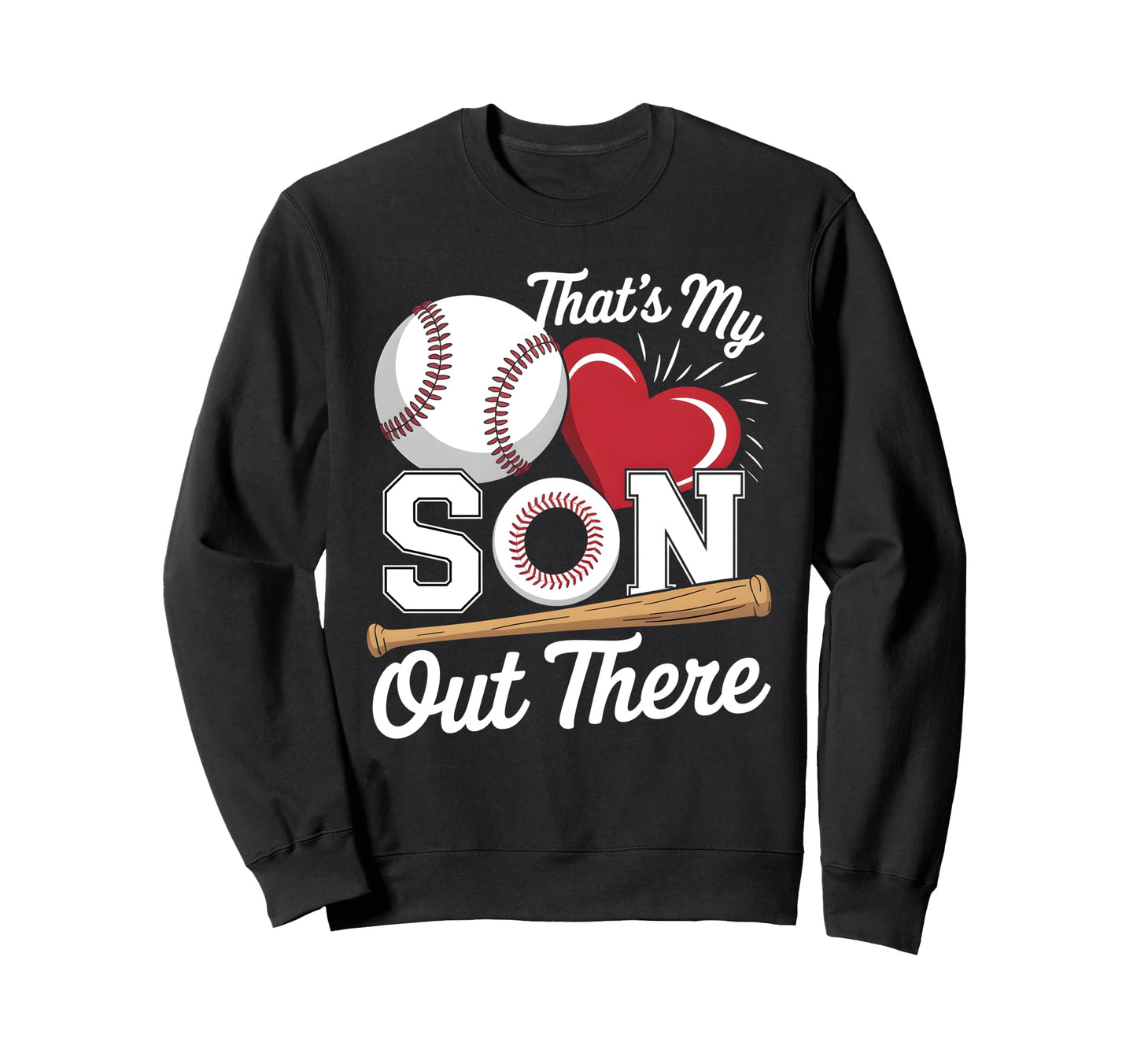 Thats My Son Baseball Grandma Mothers Sweatshirt - Trendy Graphic Unisex - T-Shirt, Sweatshirt, Hoodie