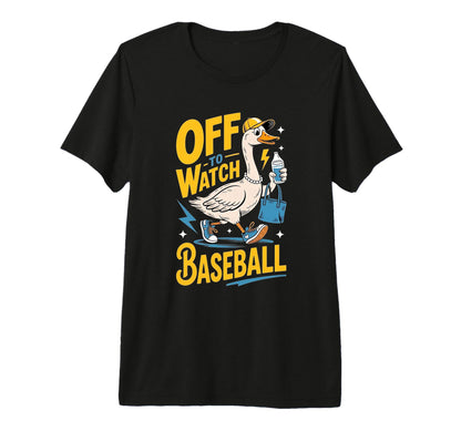 Off To Watch Baseball Mom Funny T-Shirt - Minimalist Print for Adults - T-Shirt, Sweatshirt, Hoodie