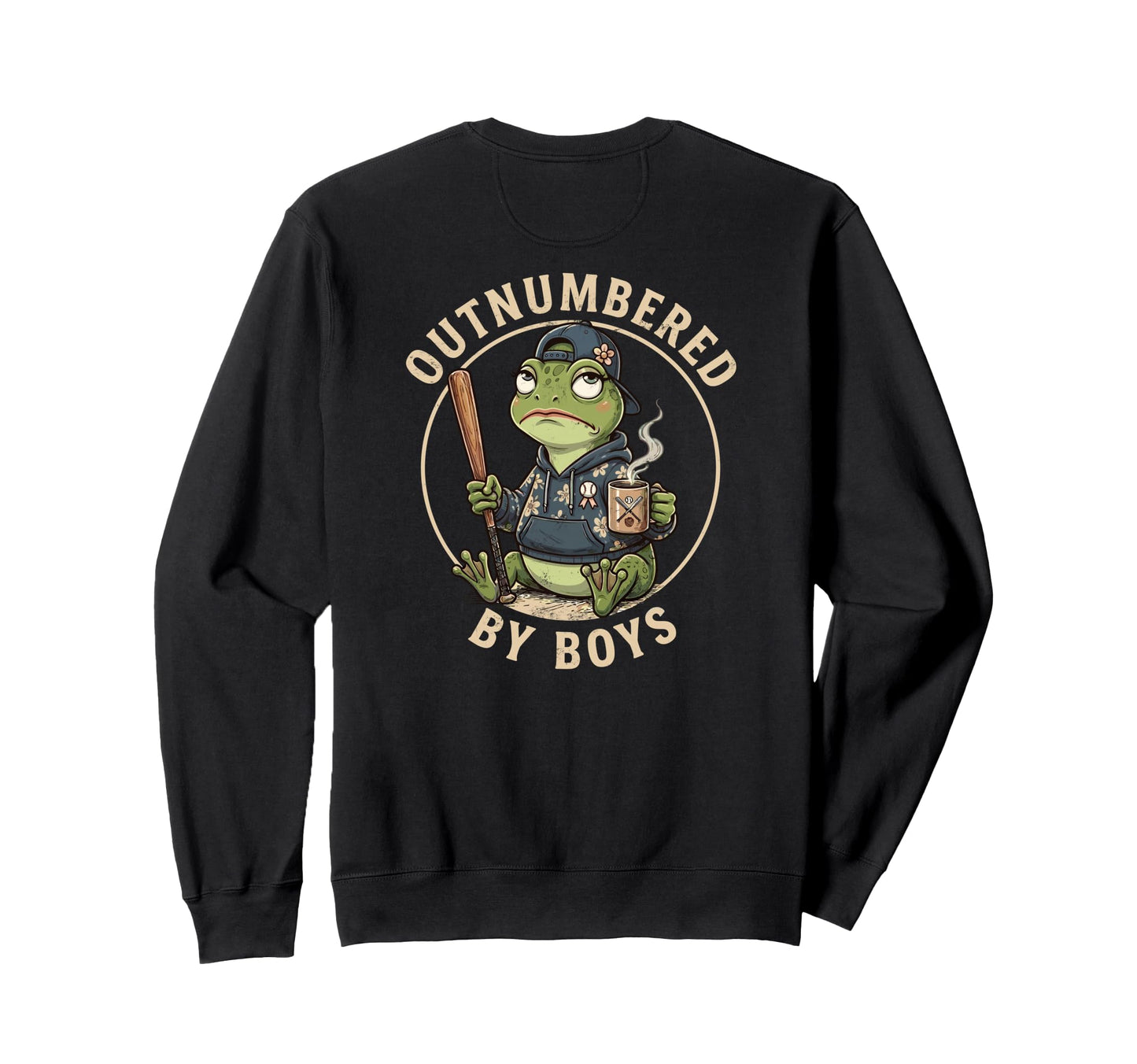 Outnumbered Mom Funny Mom Frog Family Sweatshirt - Trendy Graphic Unisex - T-Shirt, Sweatshirt, Hoodie