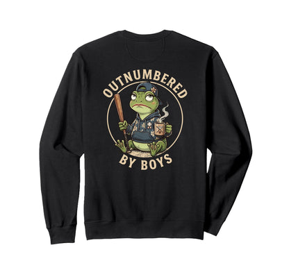 Outnumbered Mom Funny Mom Frog Family Sweatshirt - Trendy Graphic Unisex - T-Shirt, Sweatshirt, Hoodie
