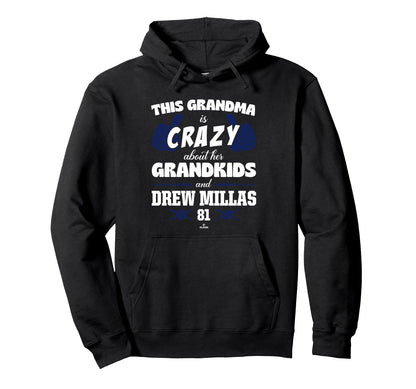Grandma Crazy Drew Millas Washington Hoodie - Novelty Apparel Men Women - T-Shirt, Sweatshirt, Hoodie